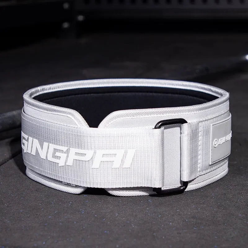 Abdominal exercising waist protection belt for weightlifting and power training