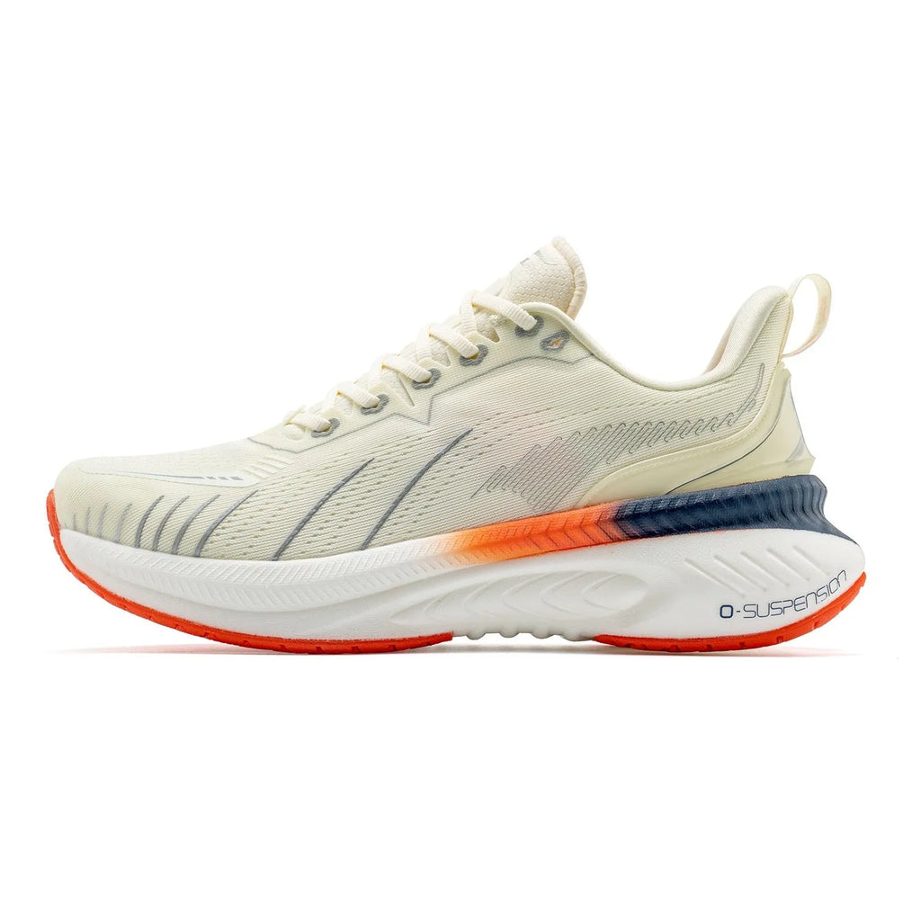 Low top running sneakers with PU mesh upper, rubber sole, and available in various colours like red, black, and blue.