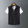 Men's slim fit rabbit fur vest with hood in army green colour