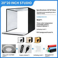 50cm metal frame studio light box with reflective cloth interior and USB plug