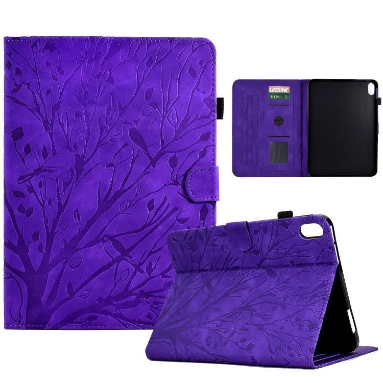 Imitation leather tablet protective case with bracket in business style, shown in black colour