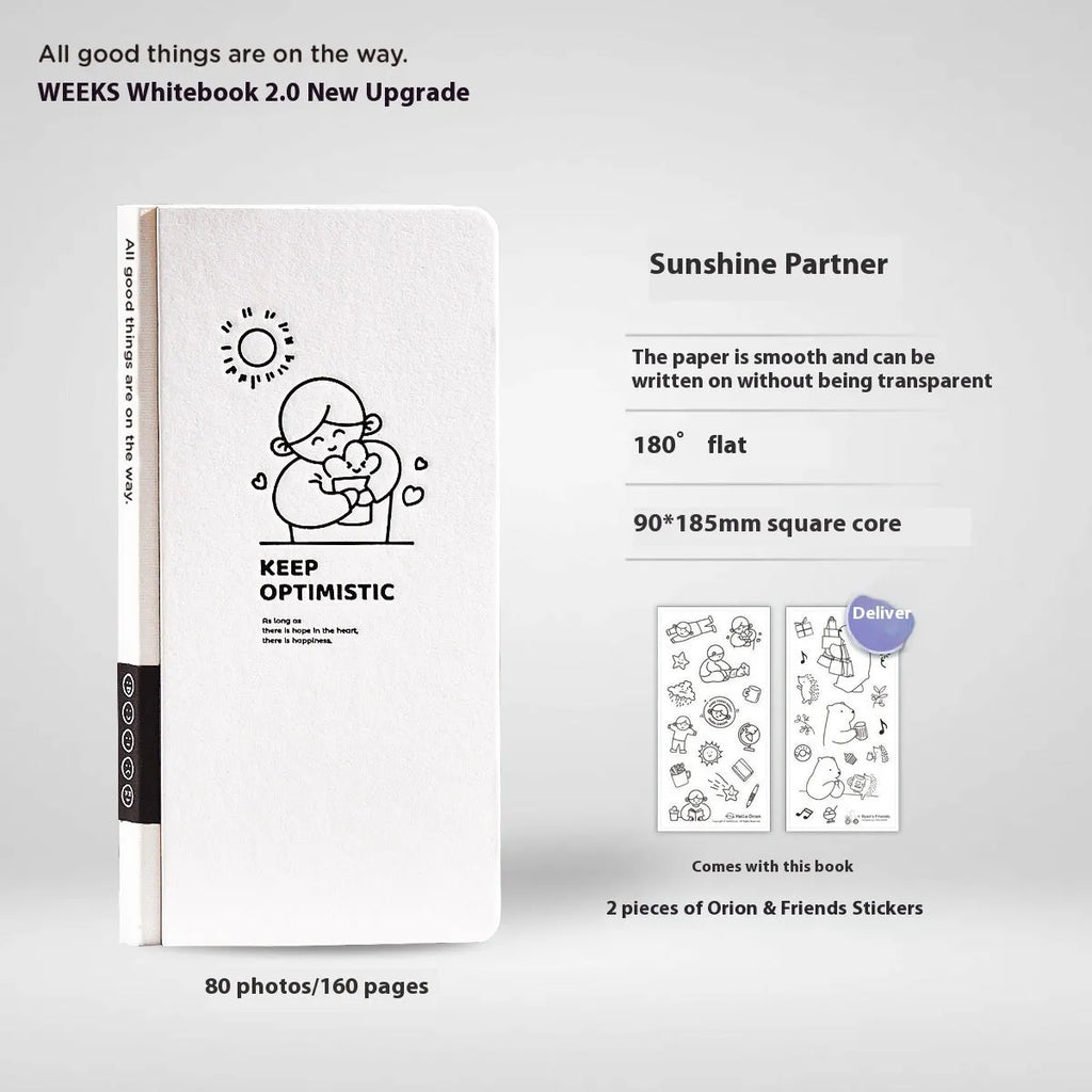 Simple style plaid notebook for children with paper cover and decorative stickers in various colour options.