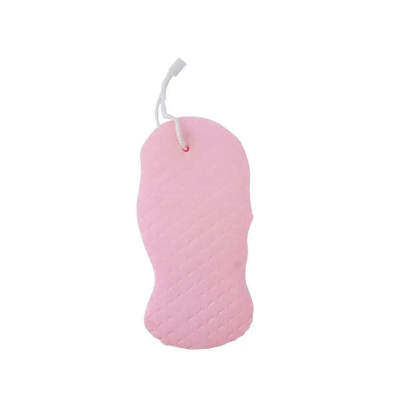 3D fish scale pattern bath sponge in white, grey, pink or light blue colours for gentle body exfoliation