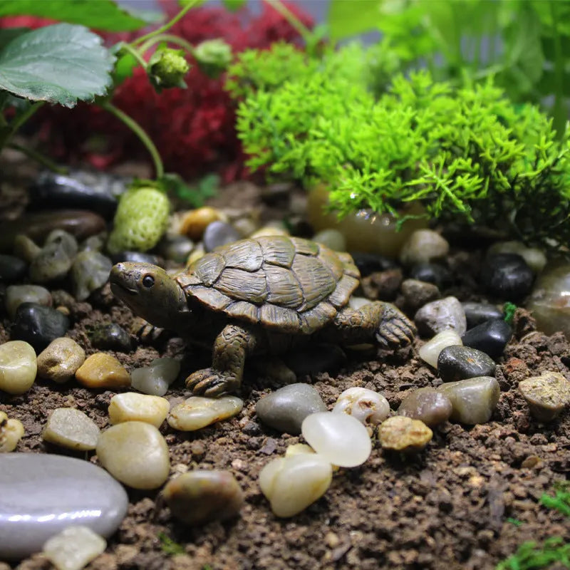 Resin turtle garden ornament with simulation design for landscaping decoration