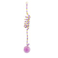 Hanging cat toy with suction cup, spring attachment, inflatable ball and bell stick in multiple colour options