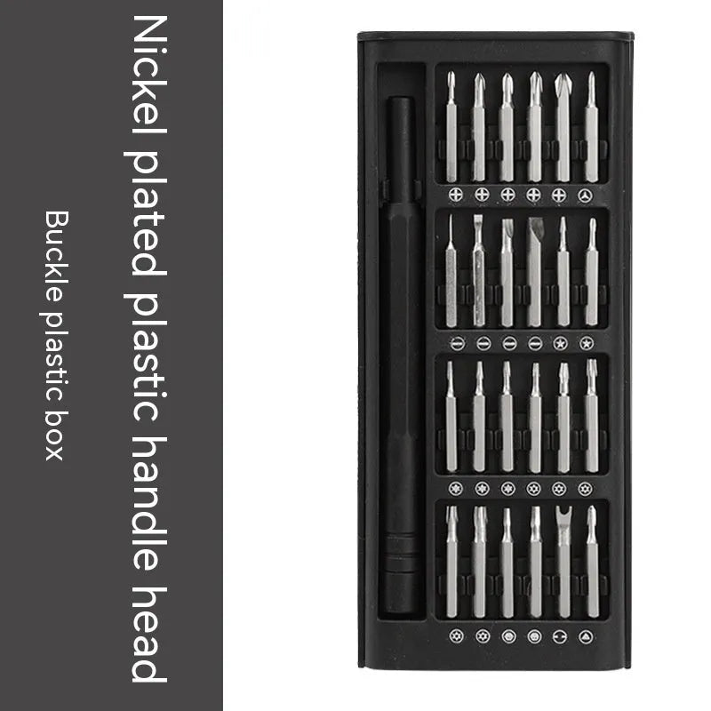 24-in-1 magnetic precision screwdriver set with aluminium and plastic handle options