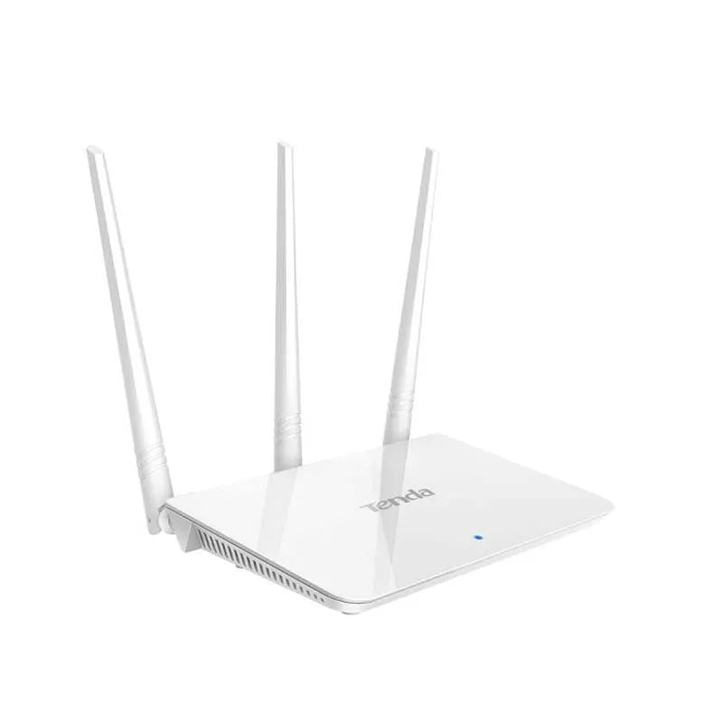 White dual-band wireless router providing 2.4GHz and 5GHz Wi-Fi coverage