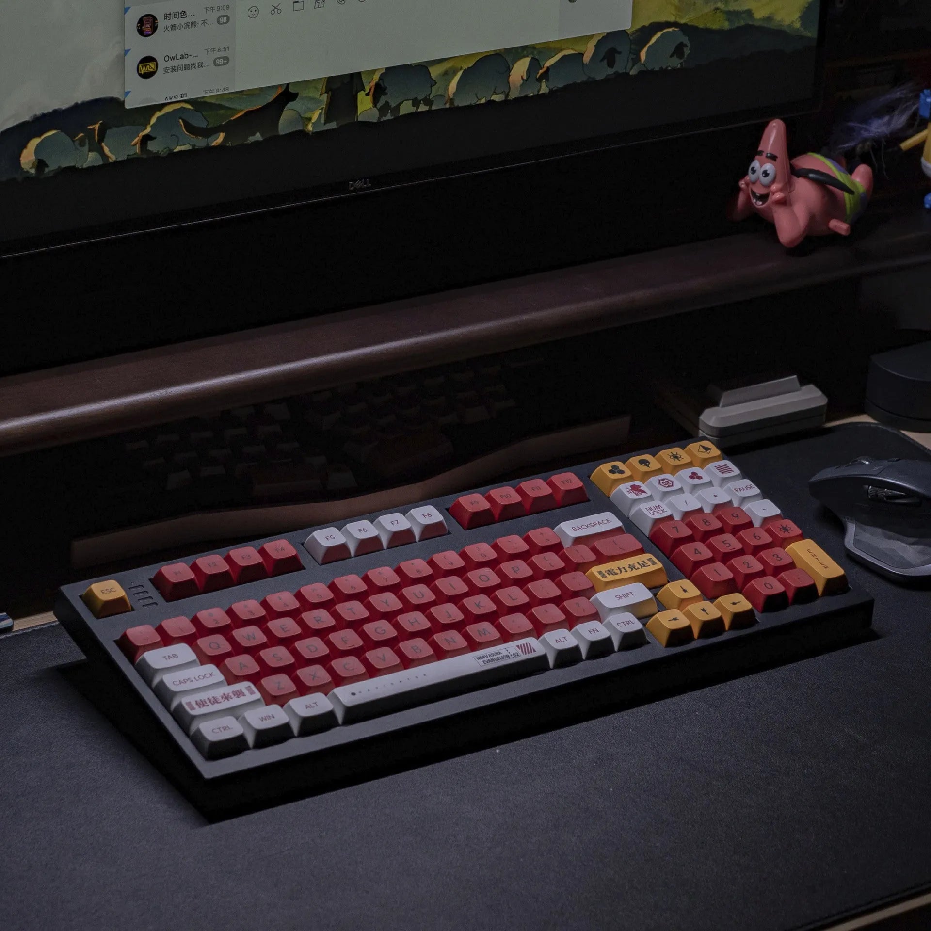 138 PBT sublimation key caps for mechanical keyboards in matching boy and girl colour designs