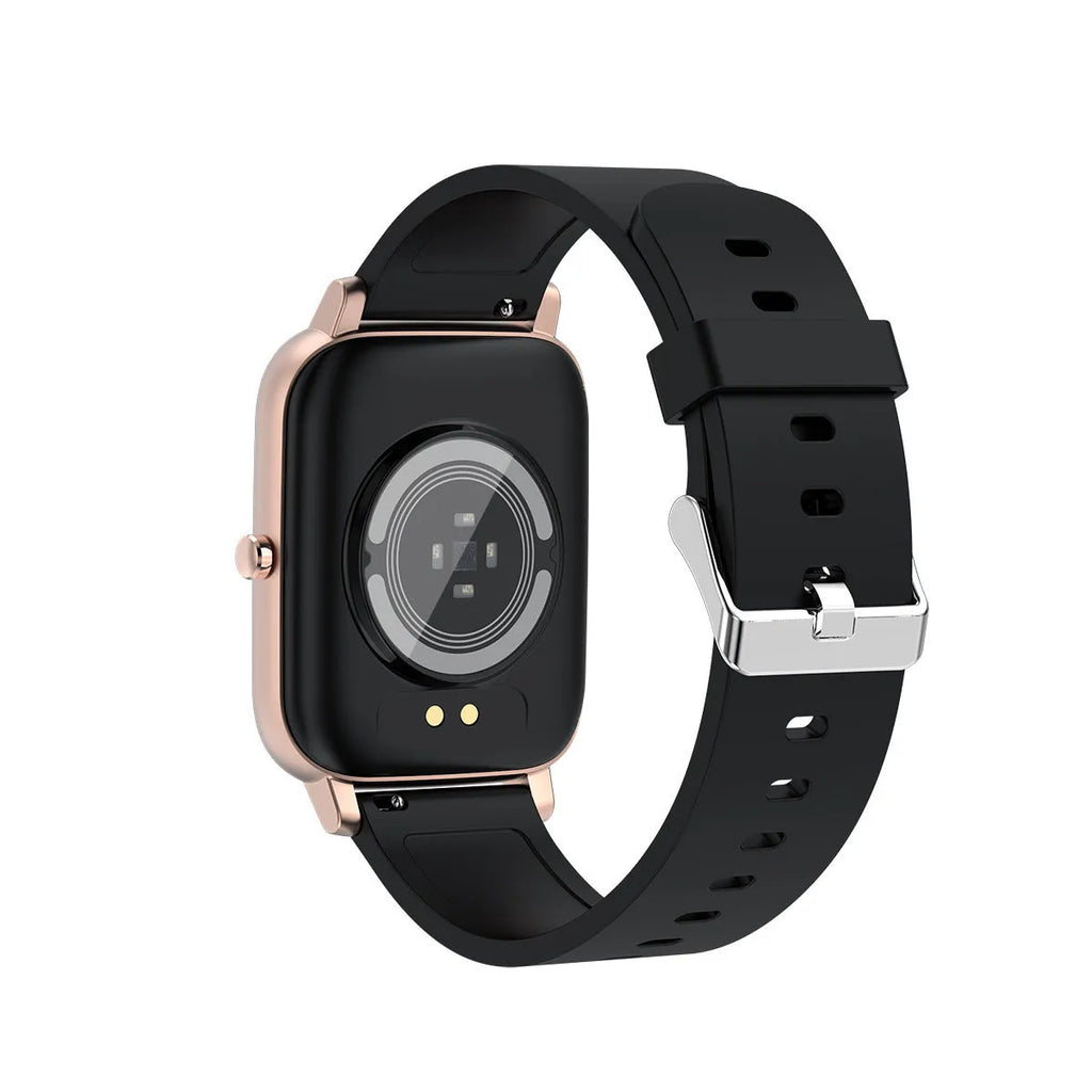 H80 fashion sports smart watch with spherical glass screen and silicone strap showing health metrics display