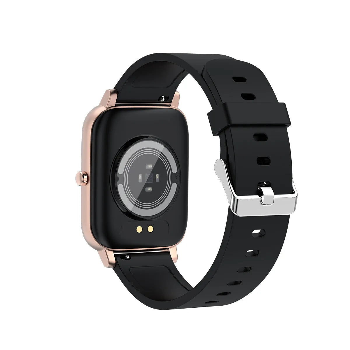 H80 fashion sports smart watch with spherical glass screen and silicone strap showing health metrics display