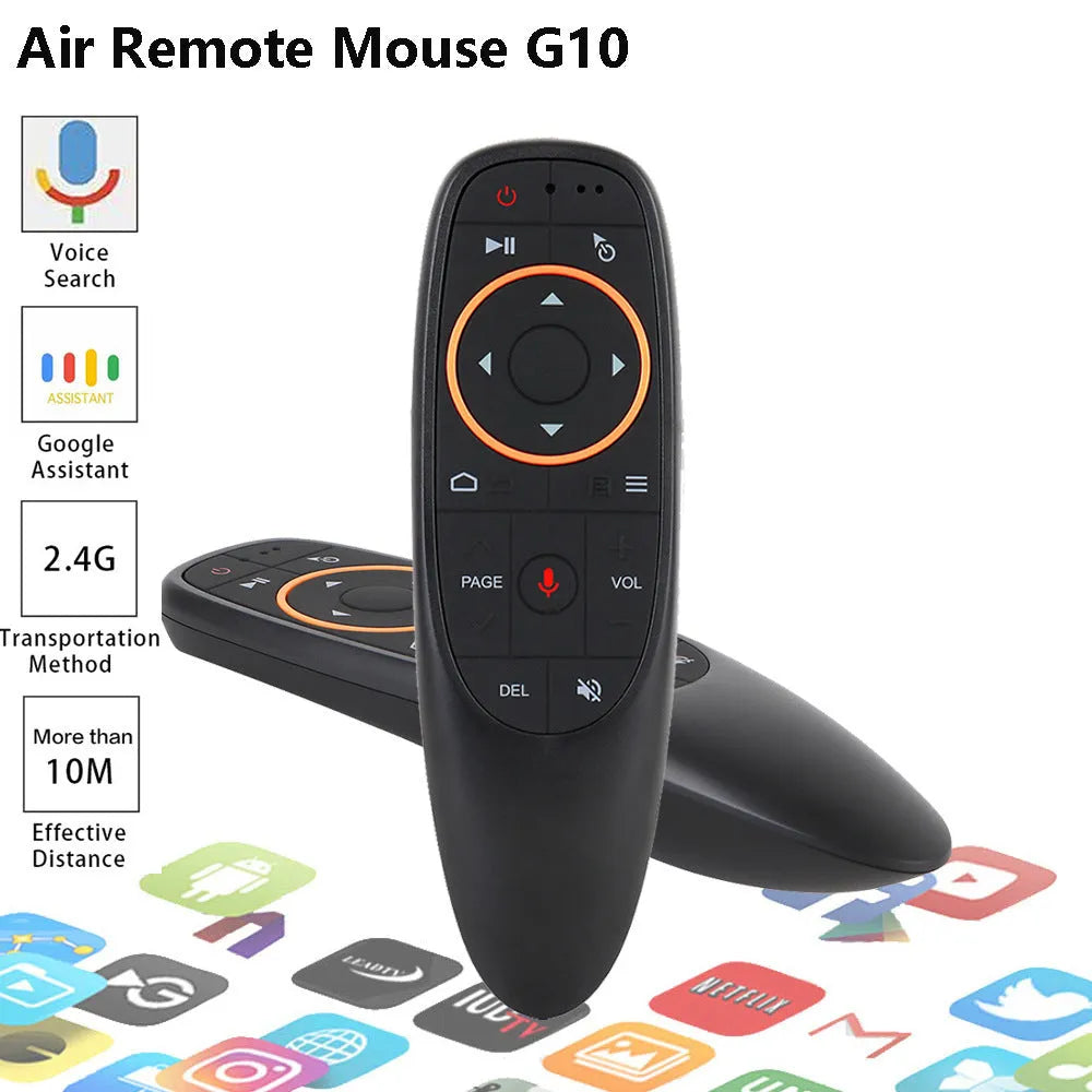 G10 G10S intelligent voice remote control with silicone buttons and plastic shell for Android devices