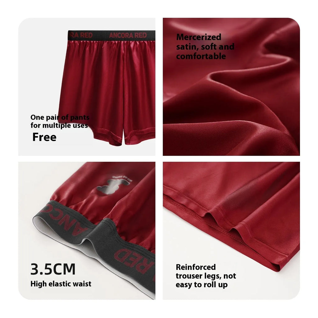 Solid colour men's boxer briefs in knitted polyester fabric on a mid waist mannequin.