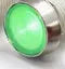 10mm stainless steel edge LED indicator light with wire and flat metal lens in multiple colours.