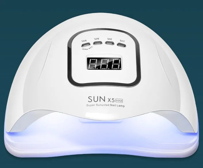 White UV LED dual light source nail lamp with 45 beads and digital timer display
