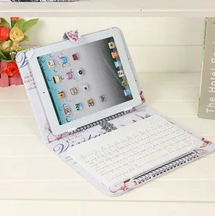 Wireless Bluetooth keyboard case with protective cover for mobile phones and tablets in multiple colour options