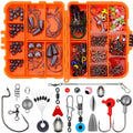 Weihe 257-piece fishing lure and hook accessory kit in ABS storage box for Texas, sea, and rock fishing.