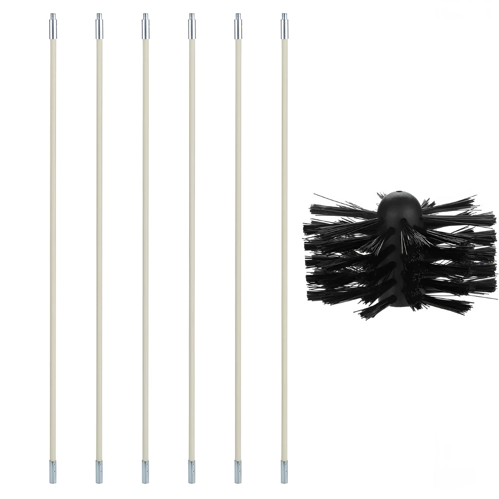600mm flexible dryer pipe cleaning brush with bendable rod and nylon brush wire