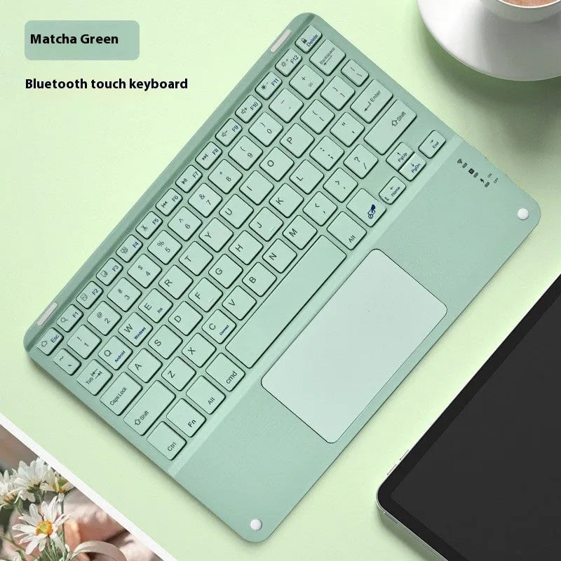 Square hat Bluetooth wireless charging keyboard with touch illumination in various colours