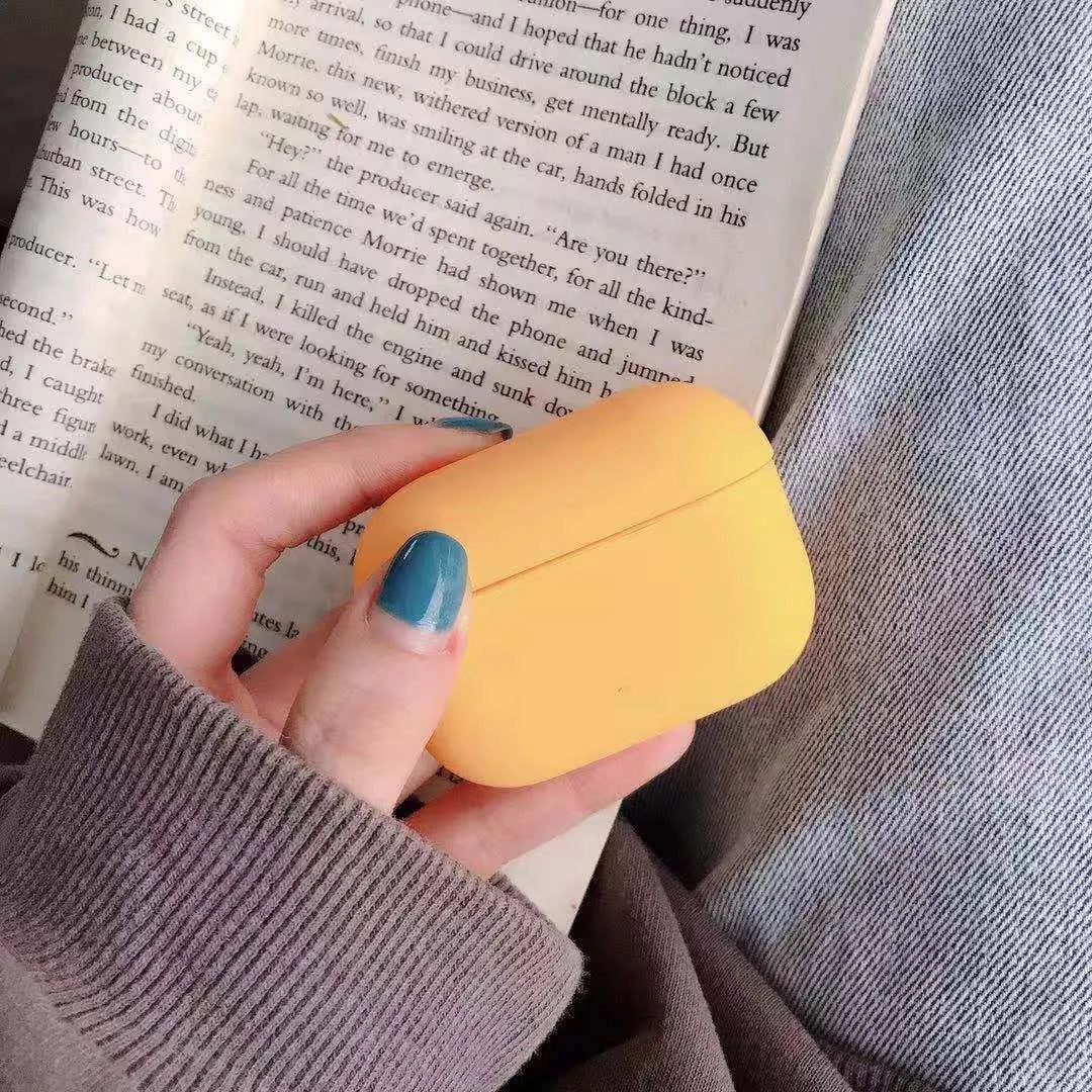 Plastic protective case for Apple AirPods Pro 3 wireless earbuds in various colours.