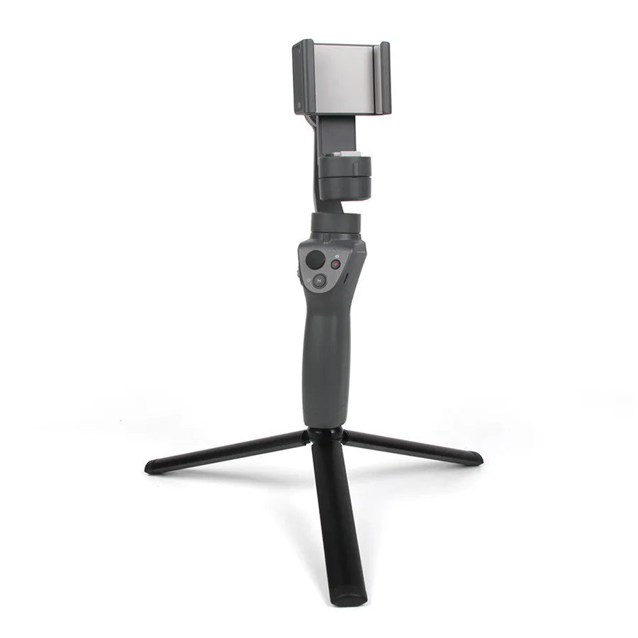 Black aluminium mobile phone tripod compatible with Apple iPhone devices