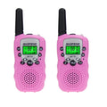 Children's walkie talkie set in multiple colour options showing handheld two-way radios