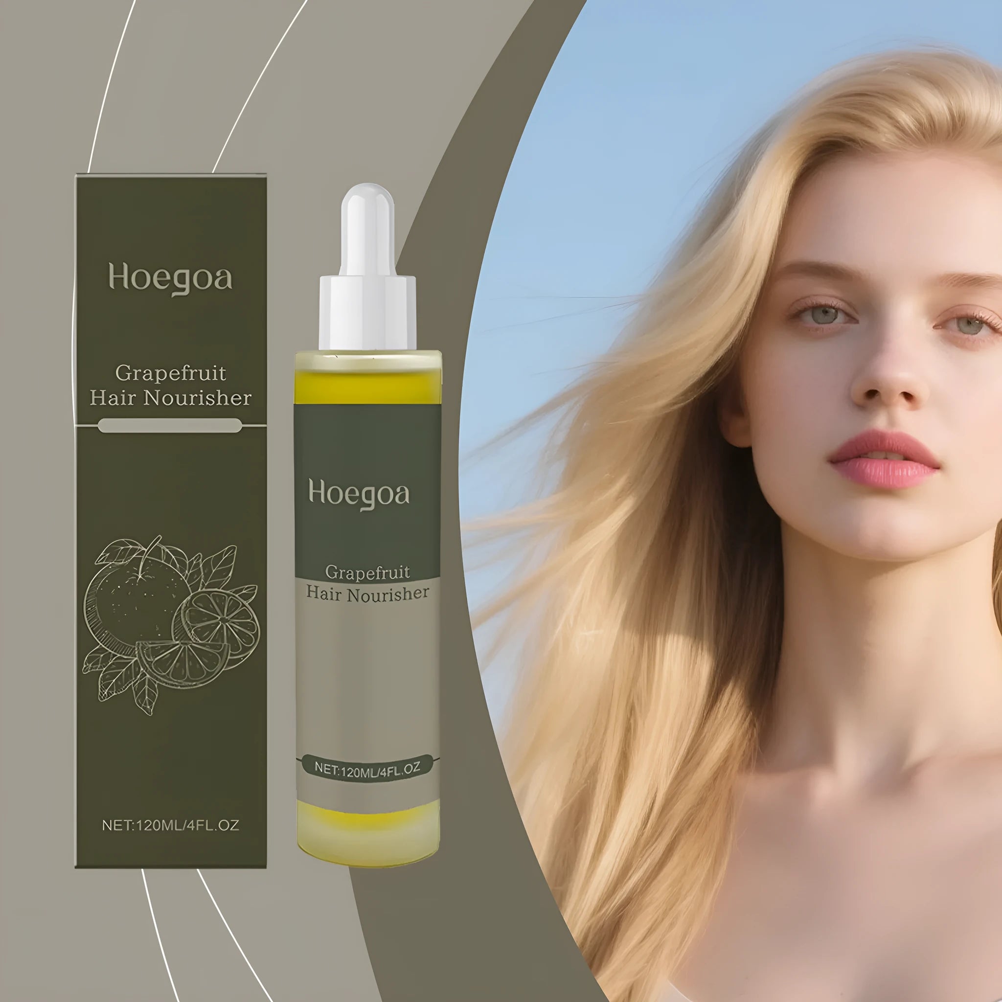 120ml bottle of grapefruit seed oil hair conditioner with ginger and rosemary oils.