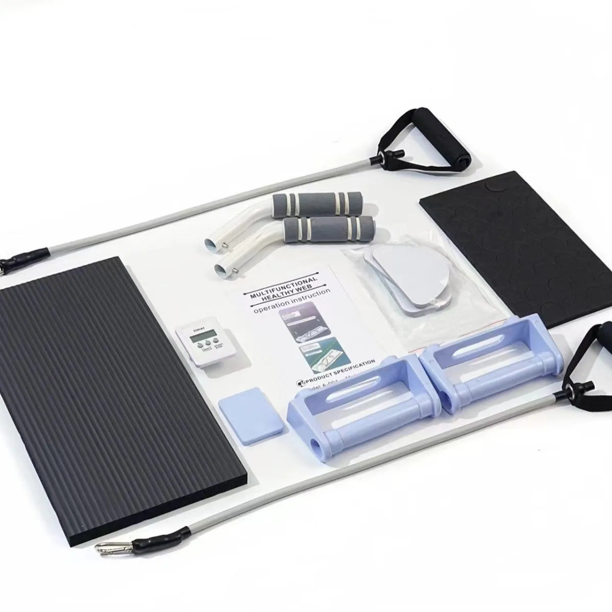 Purple foldable belly panel fitness board made from PP plastic for home exercise