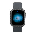 Apple Watch 4 44mm half wrap leather case with carbon fibre protection in black