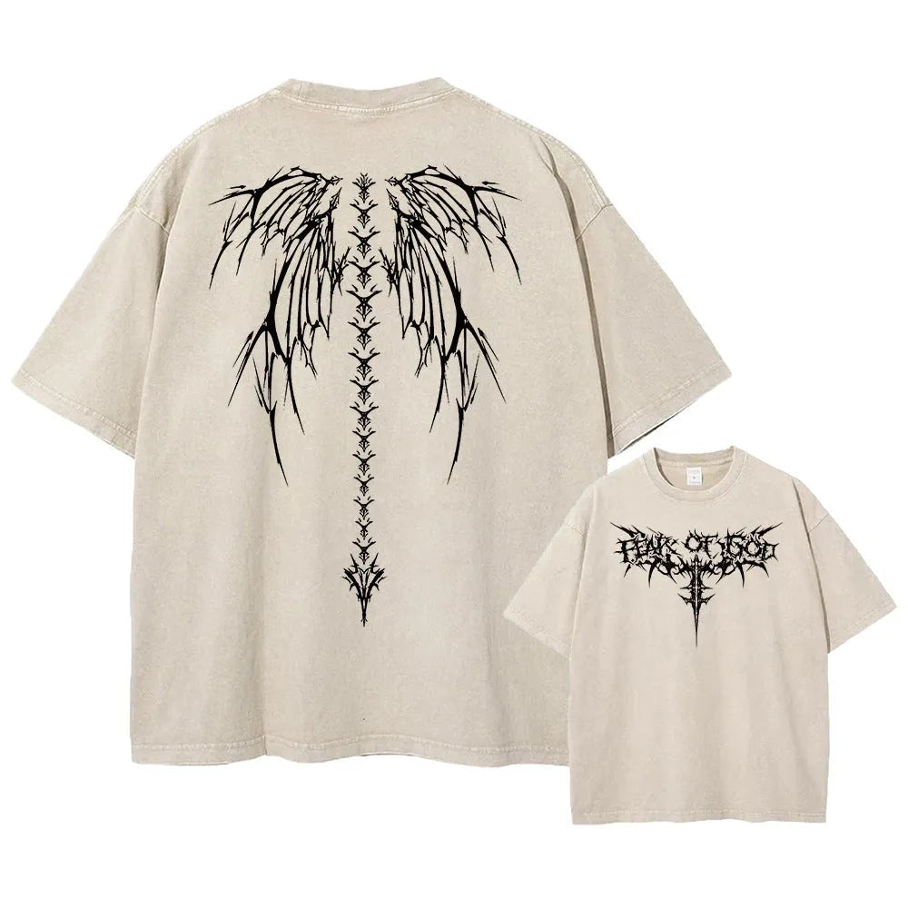 Men's oversized loose-fit cotton t-shirt with drop shoulders in a solid colour.