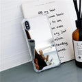 Mirror phone case with transparent TPU back for iPhone protection