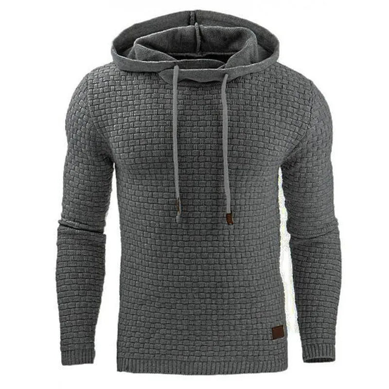 Men's hooded sweatshirt in a cotton-polyester blend available in multiple colours.