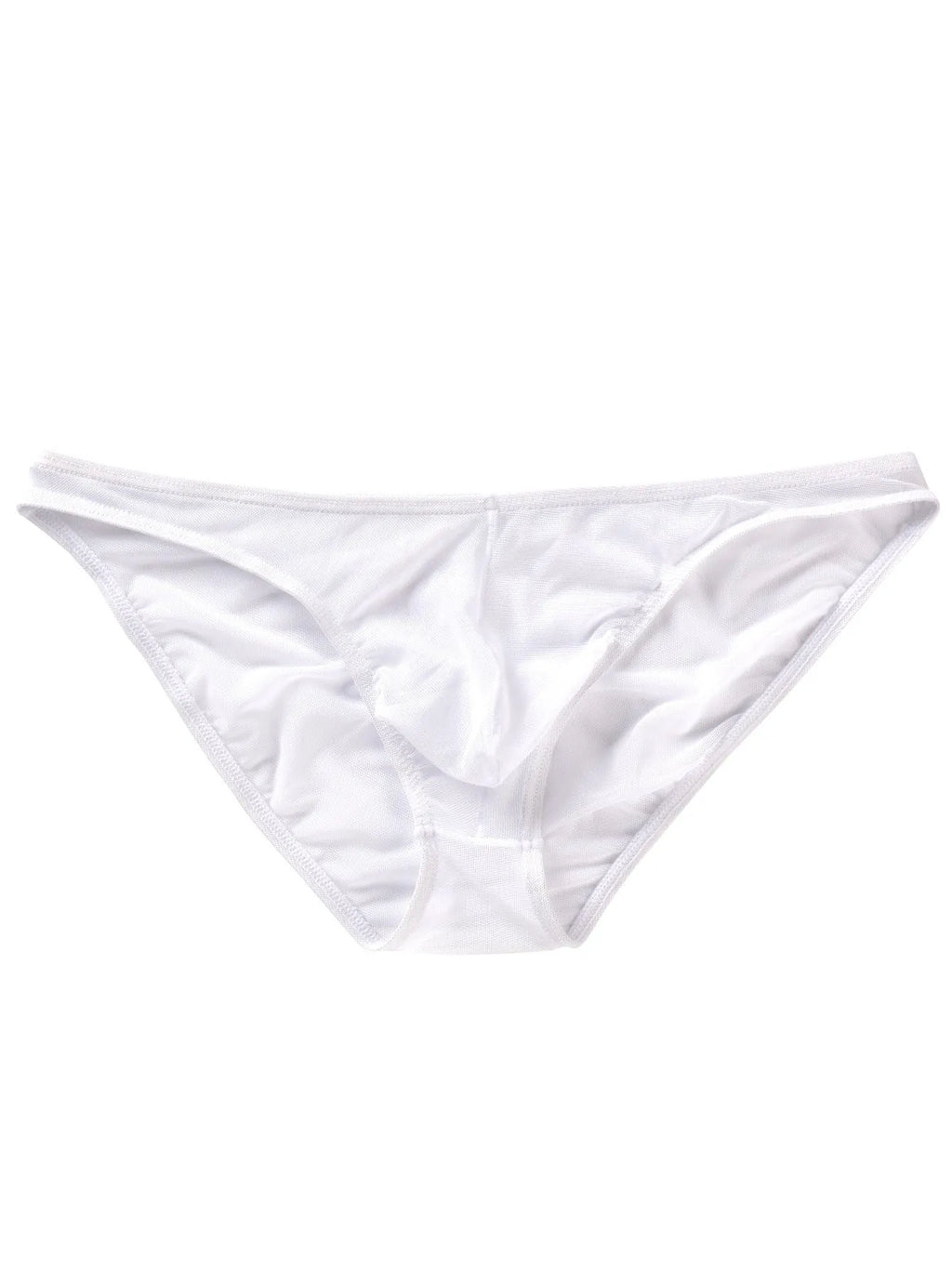 Men's black ice silk shorts with low waist and brief style