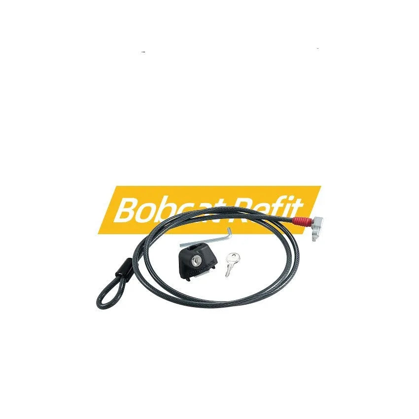 Plastic sheathed steel cable lock for roof platform equipment security during camping
