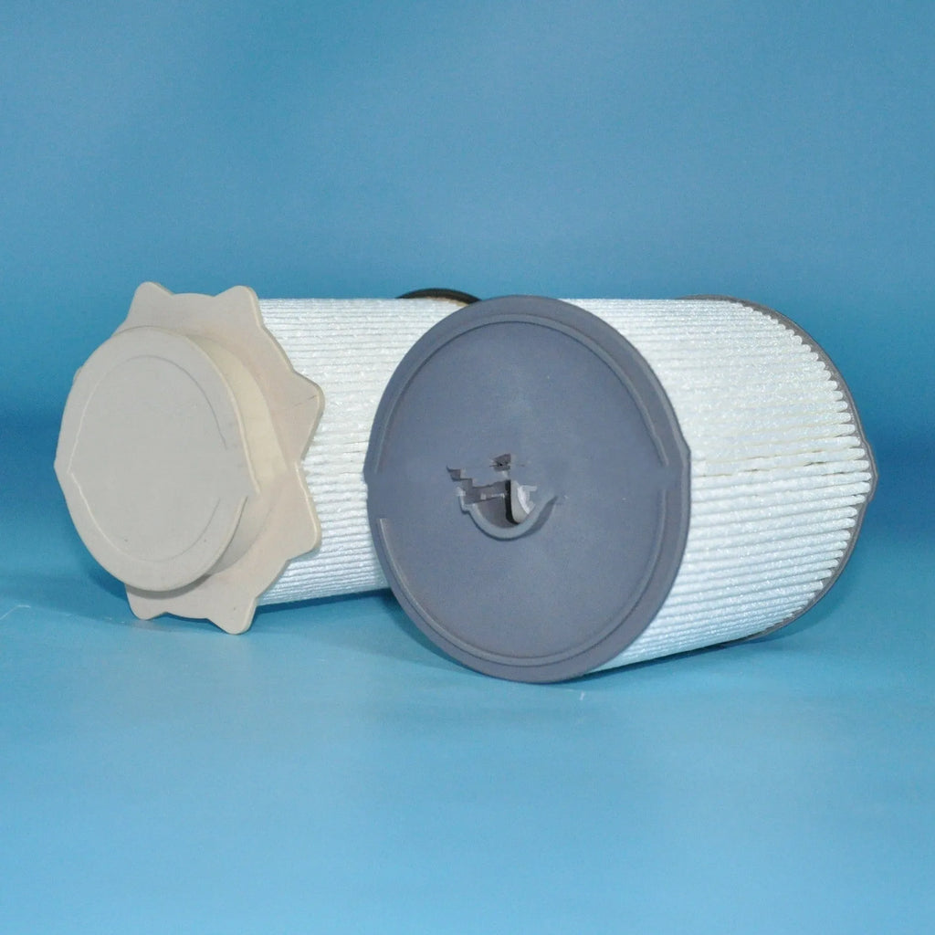 White diesel fuel filter kit for RAM trucks, showing filter element with nitrile rubber sealing ring.