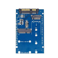 Black and blue SATA3 to M.2 NGFF mSATA SSD conversion adapter card