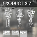 Three-piece metal flowers wall art set in modern farmhouse style with alloy construction