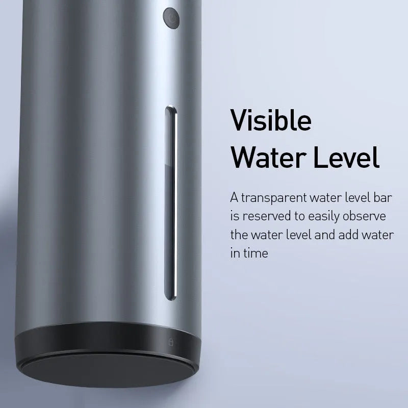 Black aluminium alloy car humidifier and aromatherapy diffuser with USB cable