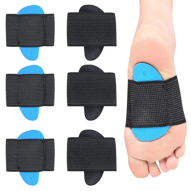 Blue elastic bandage arch support foot pad for adults and children with flat foot