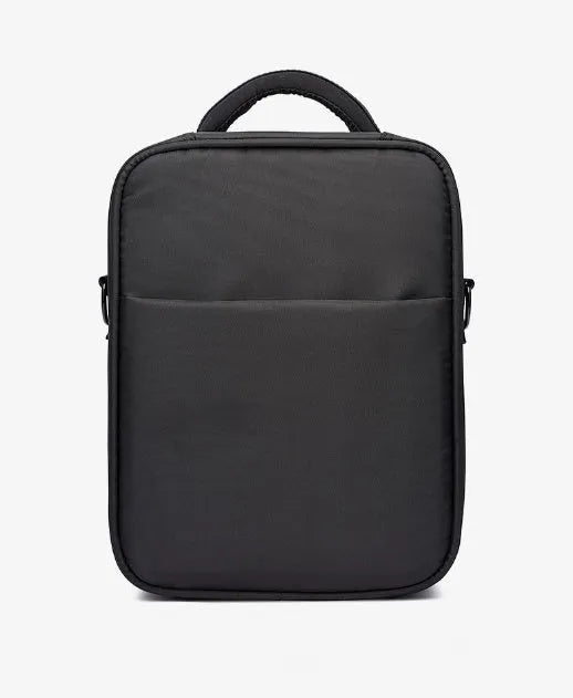 Black men's messenger bag made from Oxford fabric with cross-body strap