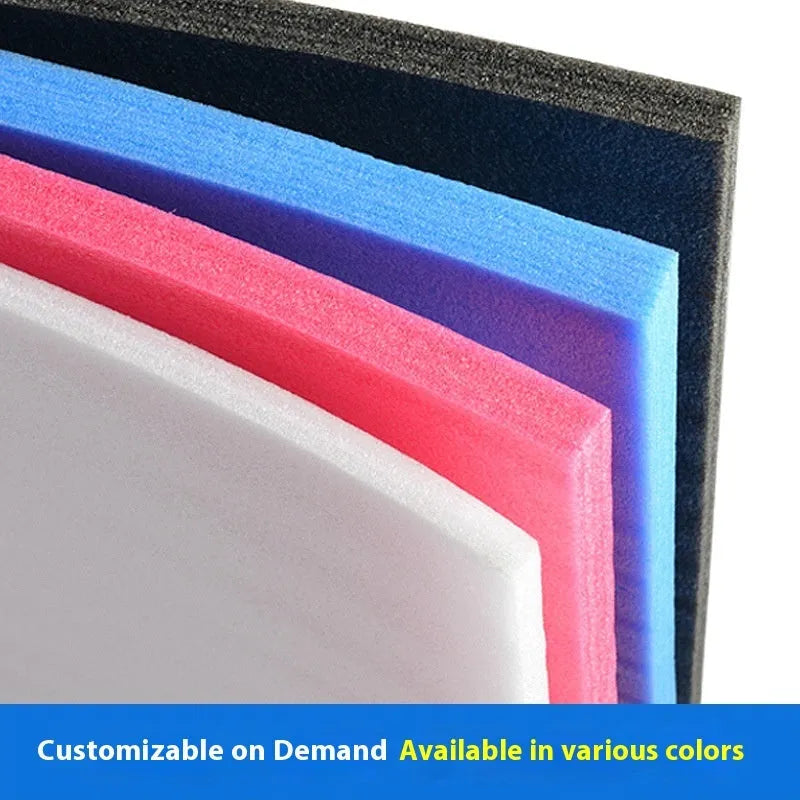 Large white rectangular EPE pearl cotton foam board showing its 200x100cm dimensions and 10mm thickness.