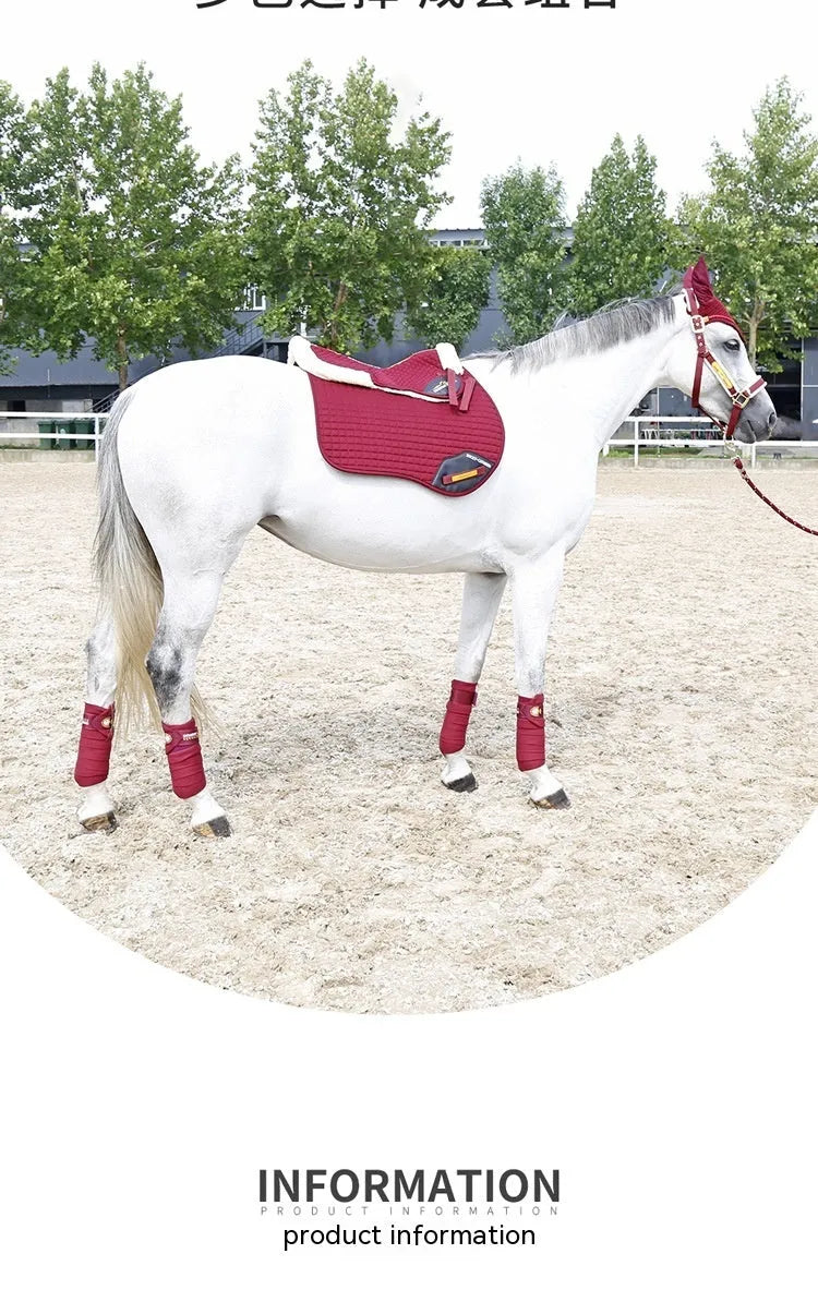 Wool riding saddle pad for shock absorption in equestrian and cycling