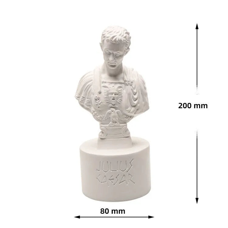 White American character modelling pen holder in synthetic resin for desk organisation