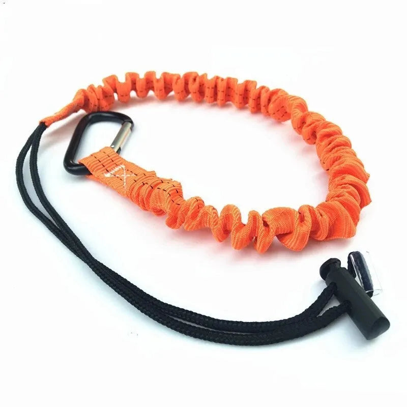 Orange 90cm fishing rod safety rope with 10kg tension rating for fall protection