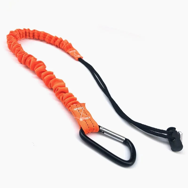 Orange 90cm fishing rod safety rope with 10kg tension rating for fall protection