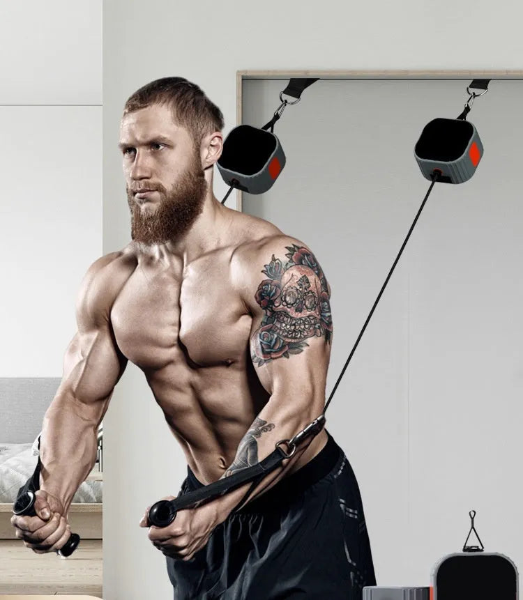 Multifunctional chest expander dumbbell rowing machine fitness equipment with resistance bands