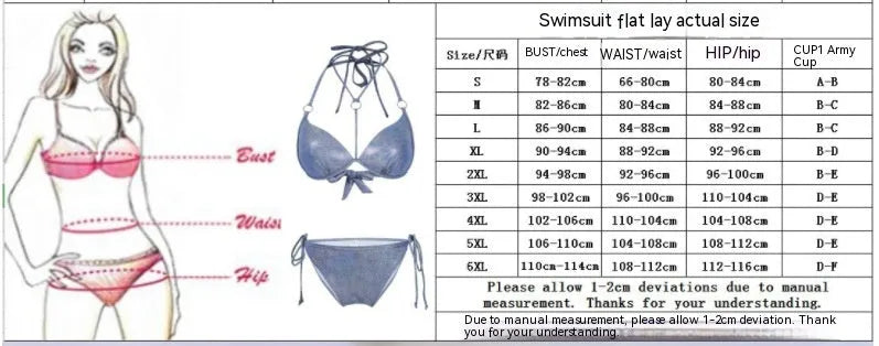 Blue women's split bikini swimsuit with sleeveless top and shorts for swimming and surfing