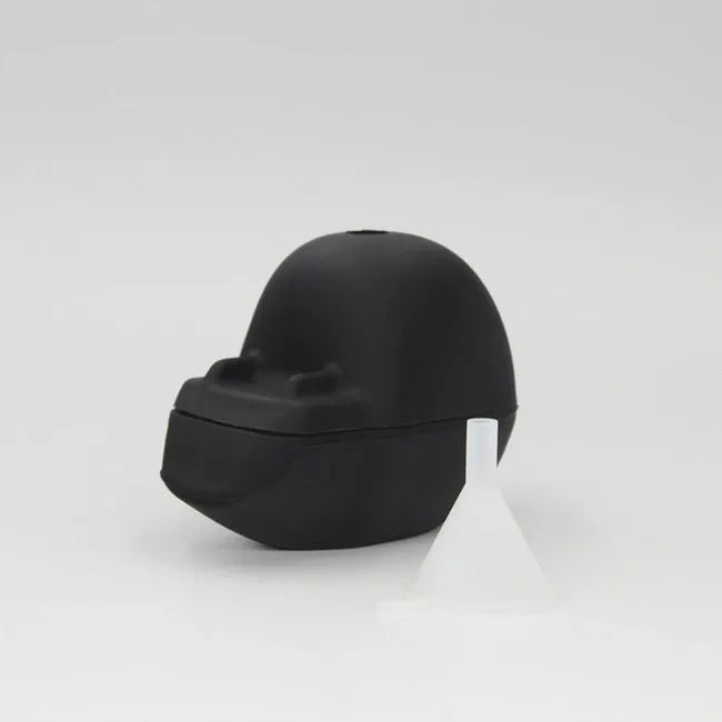 3D Halloween skull ice maker silicone tray producing a single large skull ice cube.