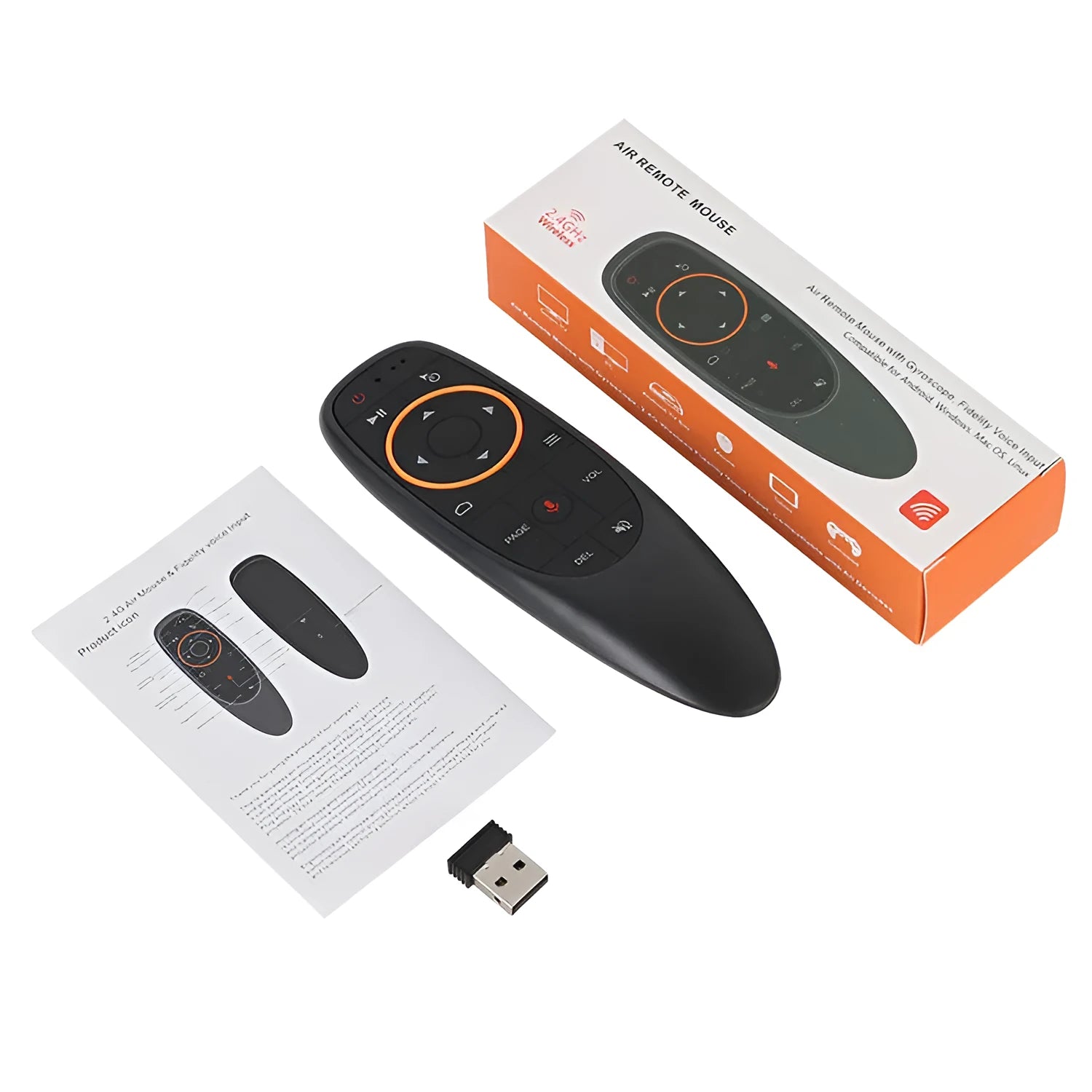 G10 G10S intelligent voice remote control with silicone buttons and plastic shell for Android devices