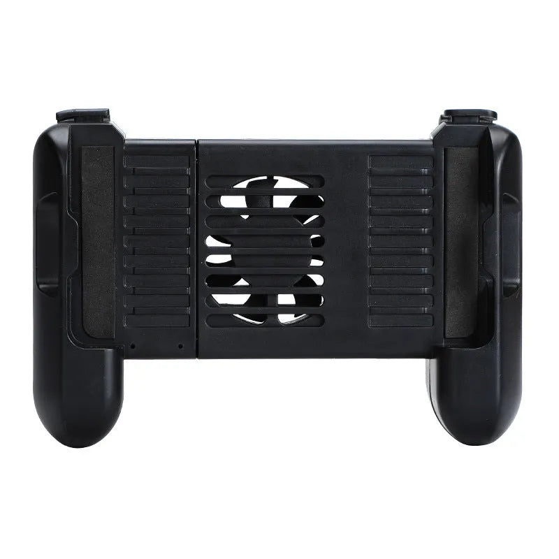 Black Bluetooth controller for iPhone gaming with cooling function