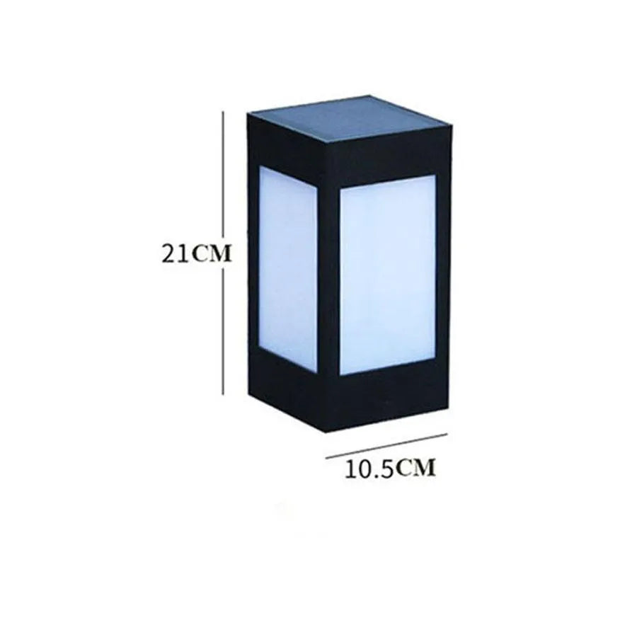 Solar garden light with LED illumination for outdoor landscape and lawn use